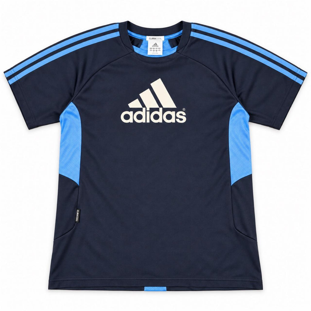 Vintage Y2K Adidas climacool jersey Women's Small Navy Blue Activewear T-shirt