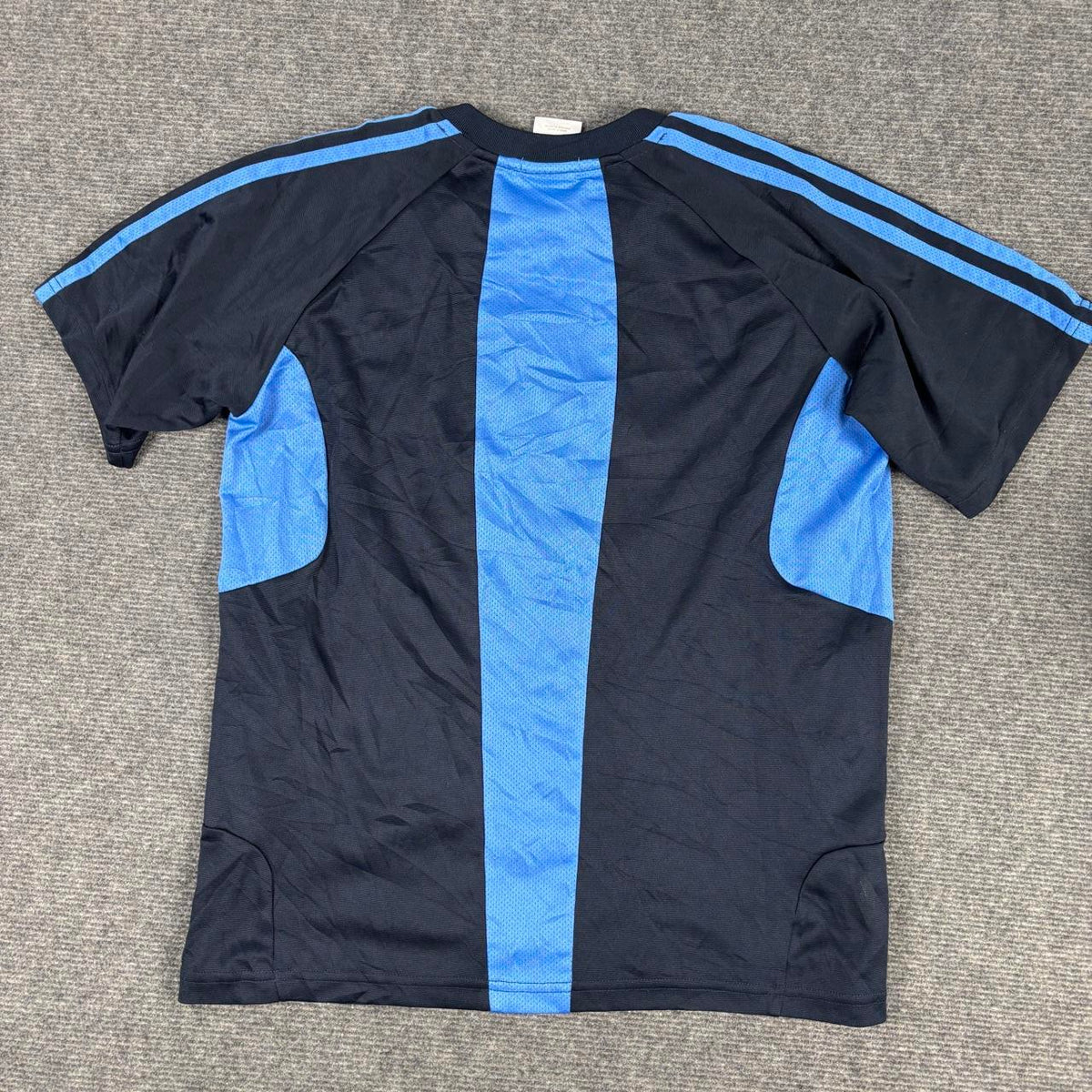 Vintage Y2K Adidas climacool jersey Women's Small Navy Blue Activewear T-shirt