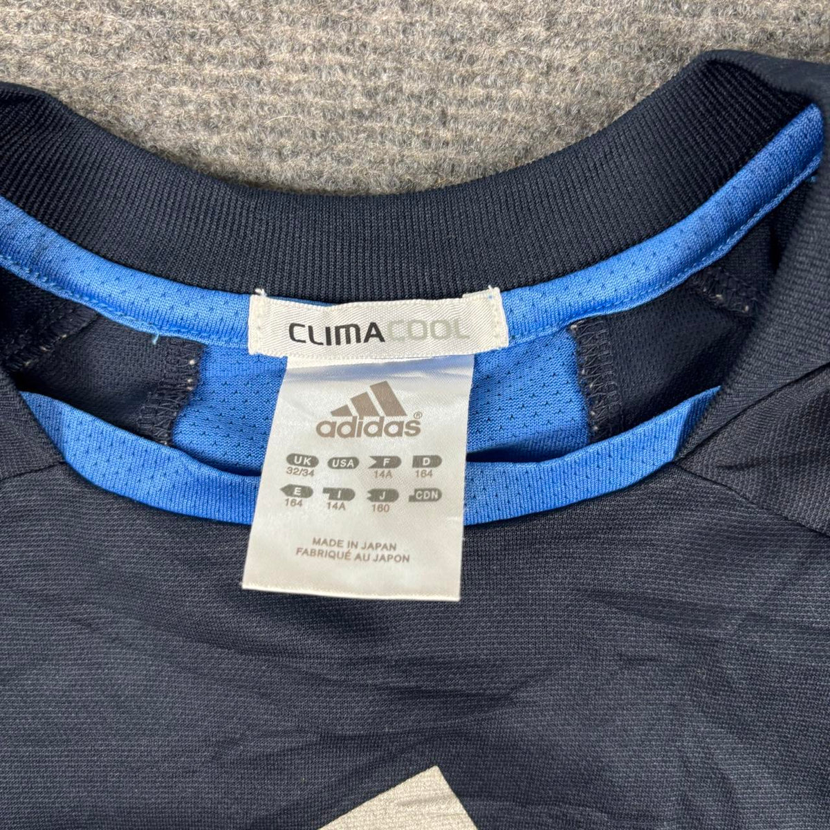 Vintage Y2K Adidas climacool jersey Women's Small Navy Blue Activewear T-shirt