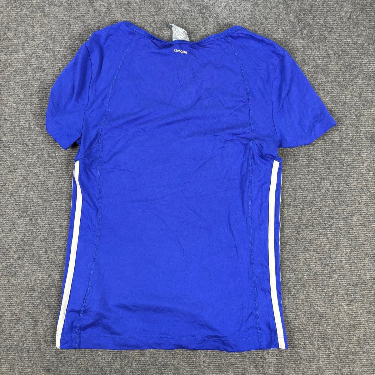 Vintage Y2K Adidas Activewear Top Women's Small Blue Scoop Neck T-shirt