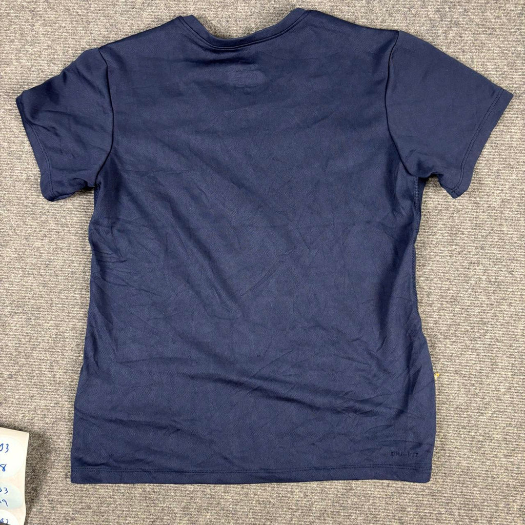 Nike Dri-Fit Scoop Neck Top Women's Small Navy Activewear T-shirt