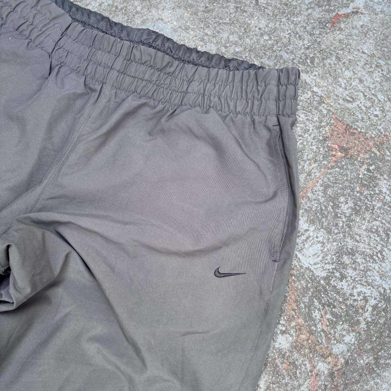 Vintage Y2K Nike Track Pants Tagged XXL Grey Black Detail Spell Out Windbreakers