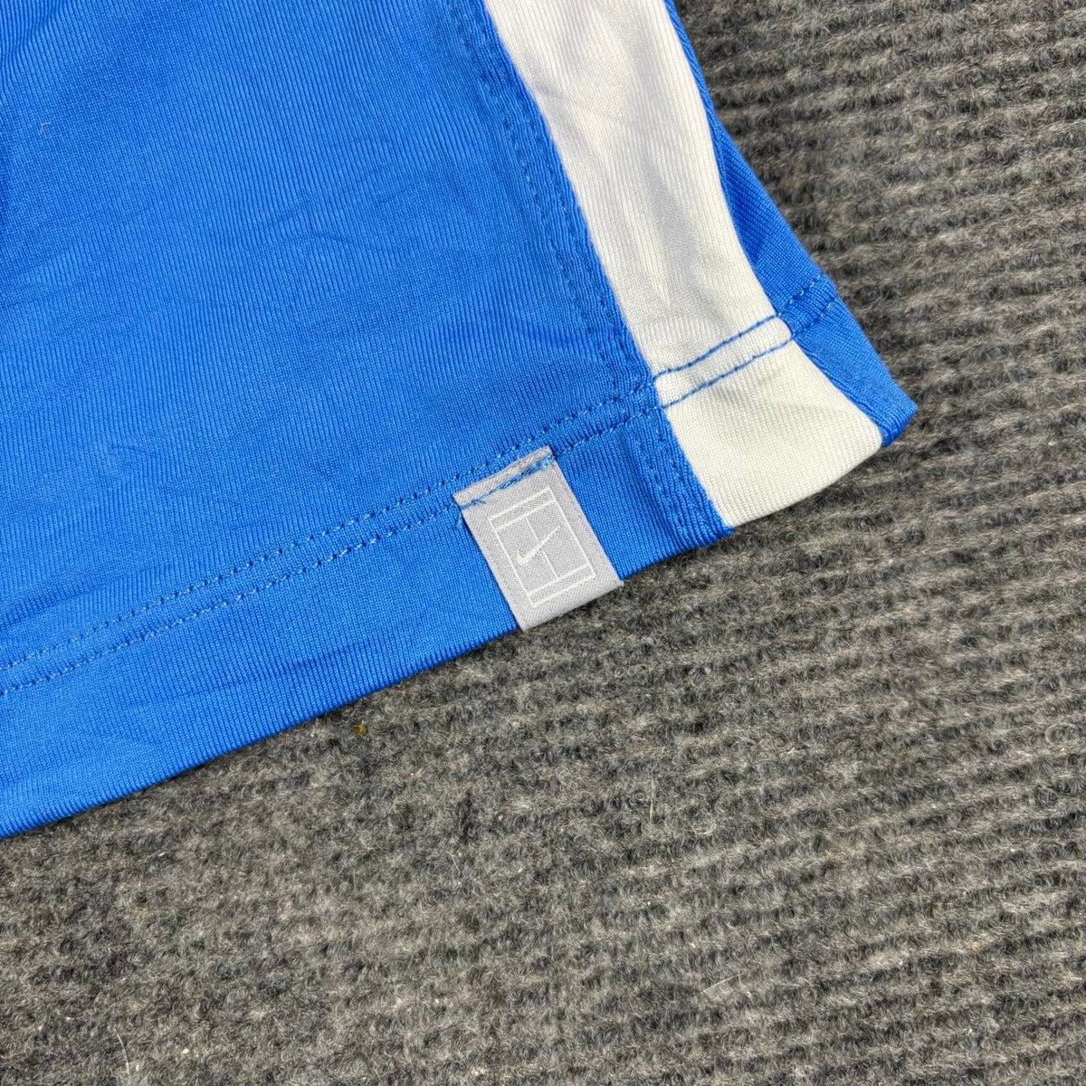Vintage Nike Court Dri-Fit Polo Women's Small Blue White 3 Button Activewear Top