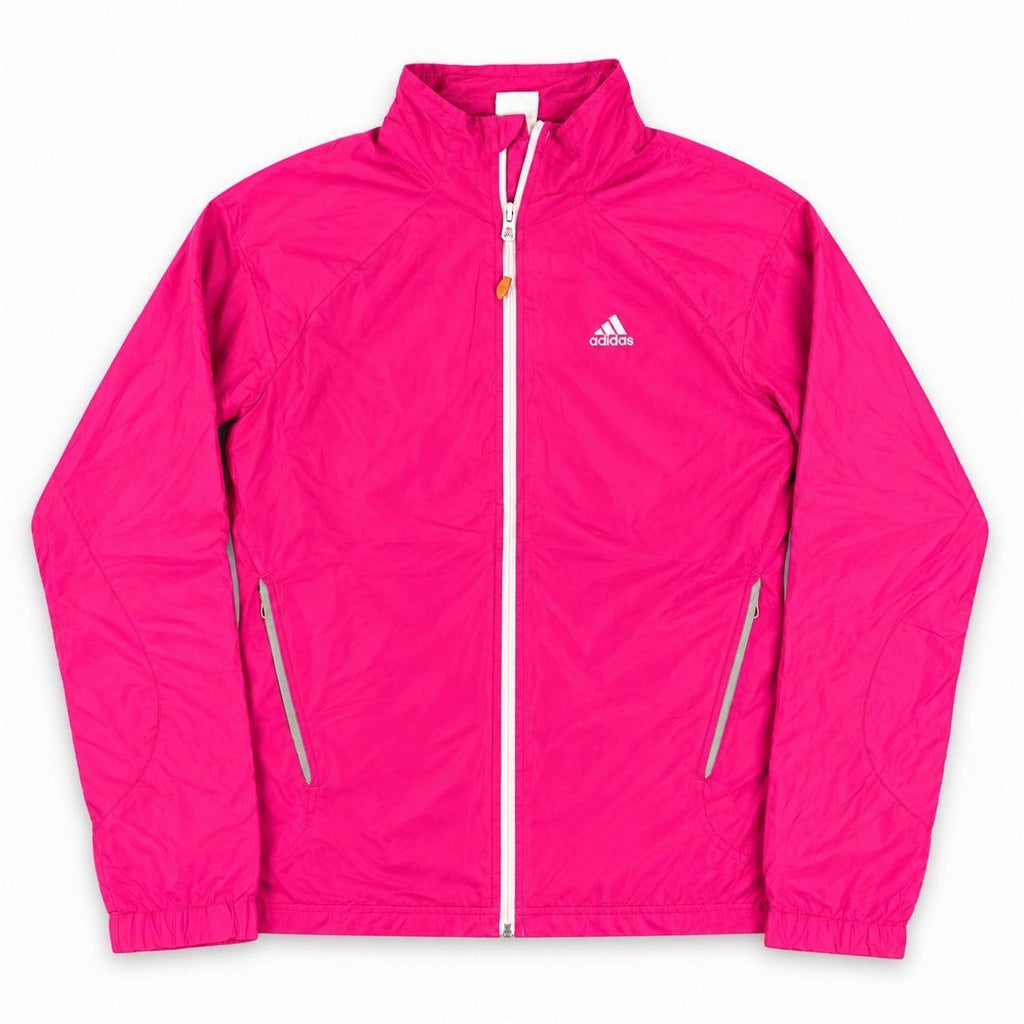 Vintage Y2K Adidas Windbreaker Jacket Women's Small Pink Activewear