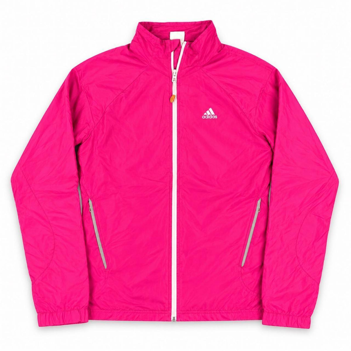 Vintage Y2K Adidas Windbreaker Jacket Women's Small Pink Activewear