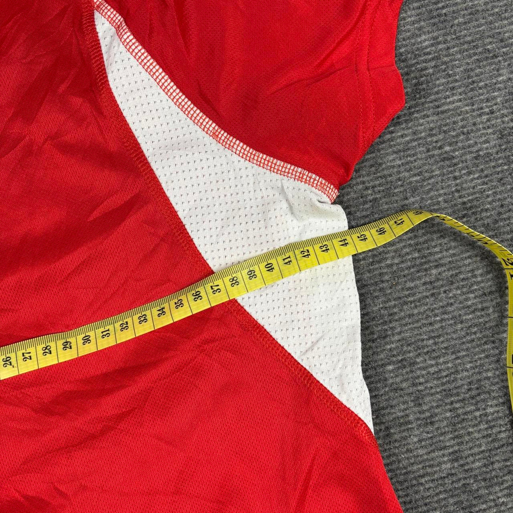 Adidas Climacool V-neck Jersey Women's Small Red White Activewear Japanese Stock