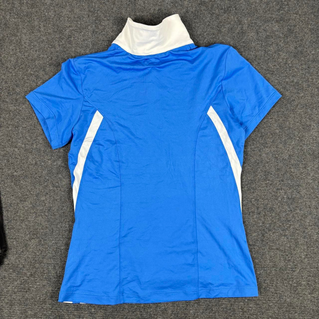 Vintage Nike Court Dri-Fit Polo Women's Small Blue White 3 Button Activewear Top