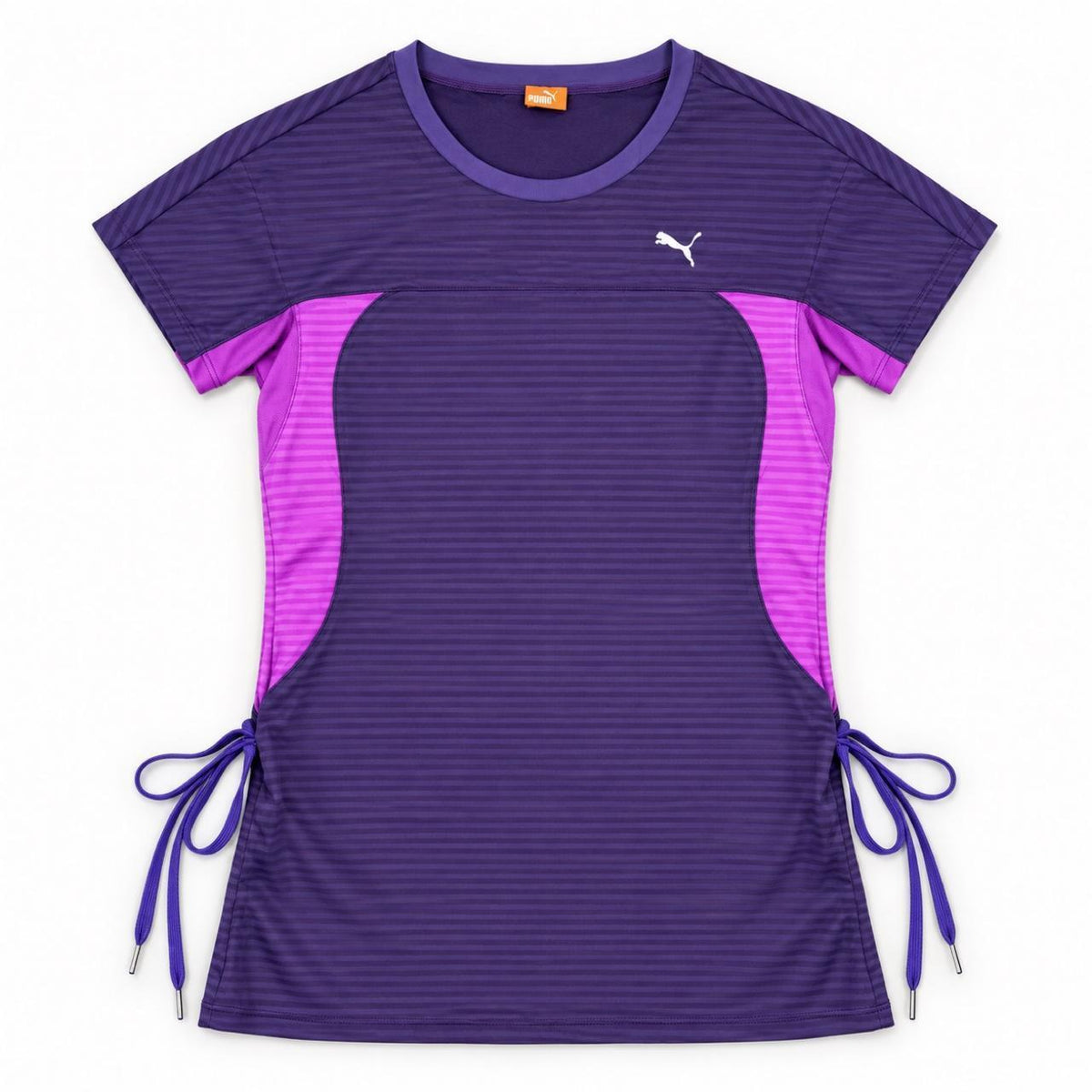 Vintage Y2K Puma Activewear Top Women's Small Purple Cinch Waist