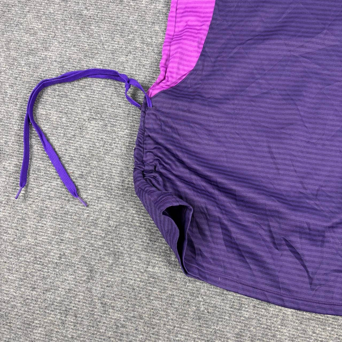 Vintage Y2K Puma Activewear Top Women's Small Purple Cinch Waist