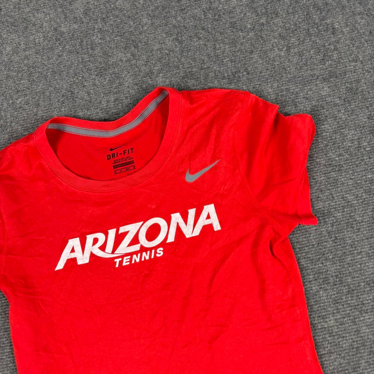 Nike Dri-Fit Tennis Top Women's XS Red White Activewear Japanese Stock