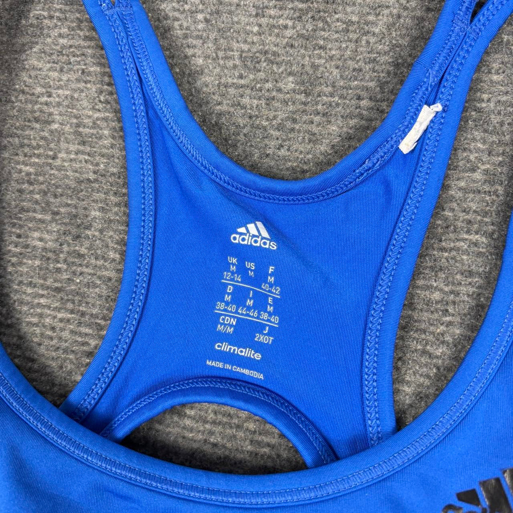 Adidas Climalite Racerback Top Women's Small Blue Activewear