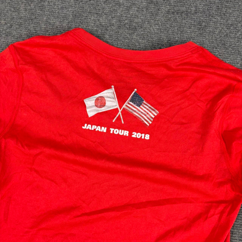 Nike Dri-Fit Tennis Top Women's XS Red White Activewear Japanese Stock