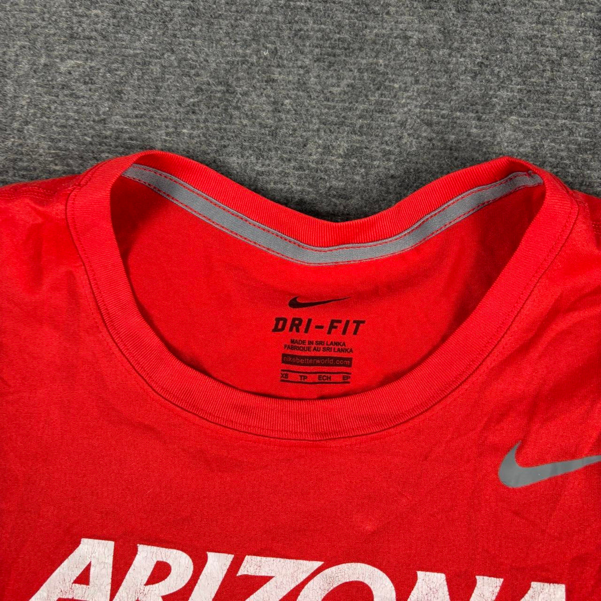 Nike Dri-Fit Tennis Top Women's XS Red White Activewear Japanese Stock