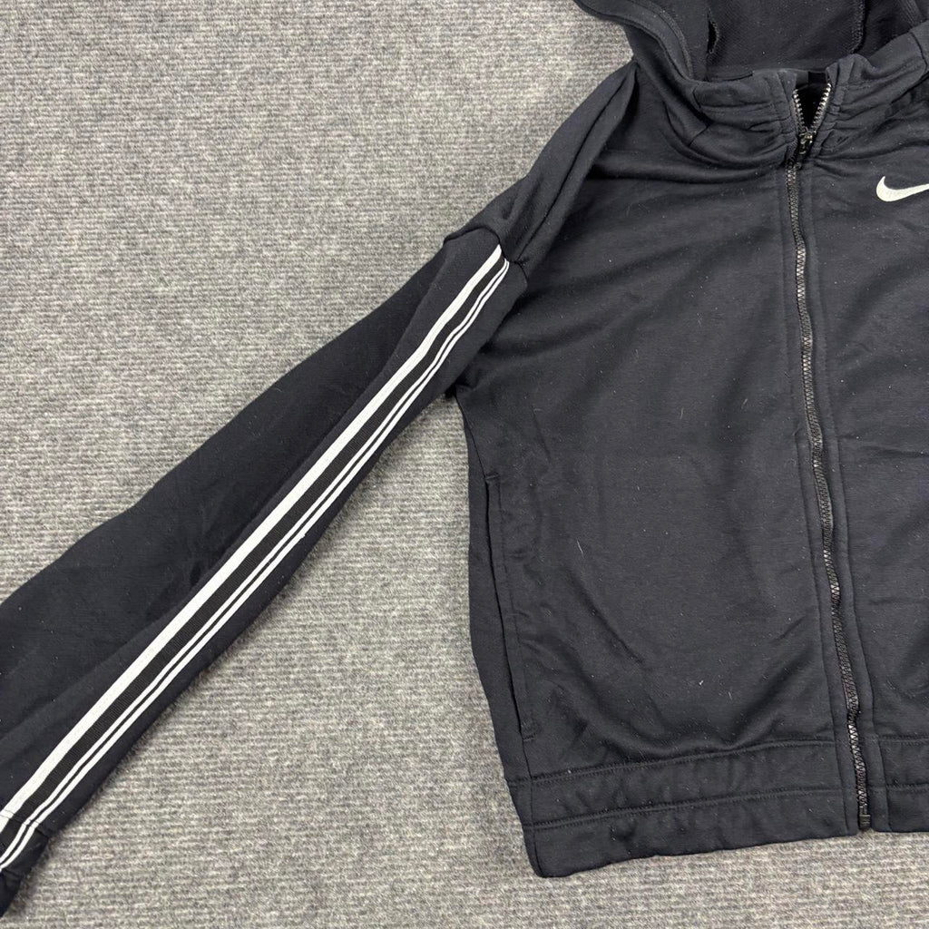 Nike Dri-Fit Hoodie Women's XS Black White Swoosh Petite Activewear Jumper