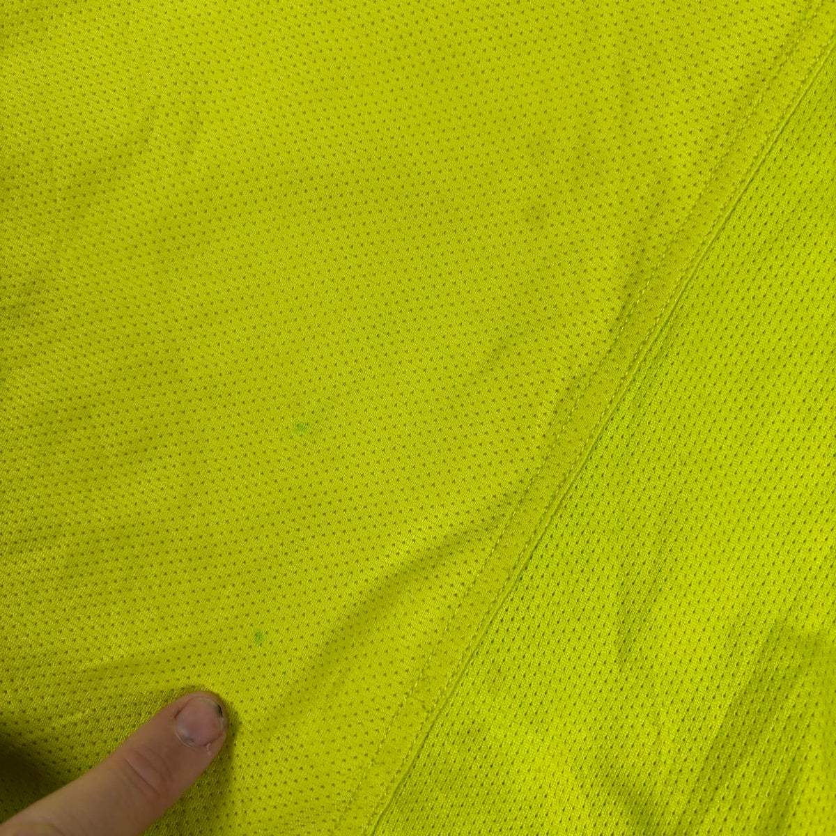 Nike Dri-Fit Mesh Activewear Top Women's XS Fluro Green Grey Japanese Stock