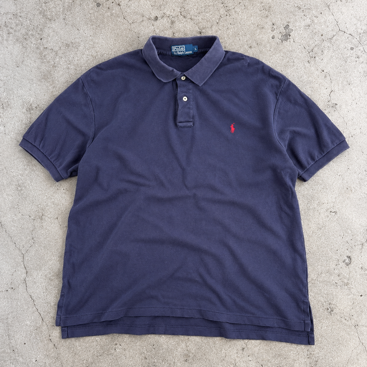 Vintage 90s Polo Ralph Lauren Men's Large Navy Blue Small Pony Golf Core