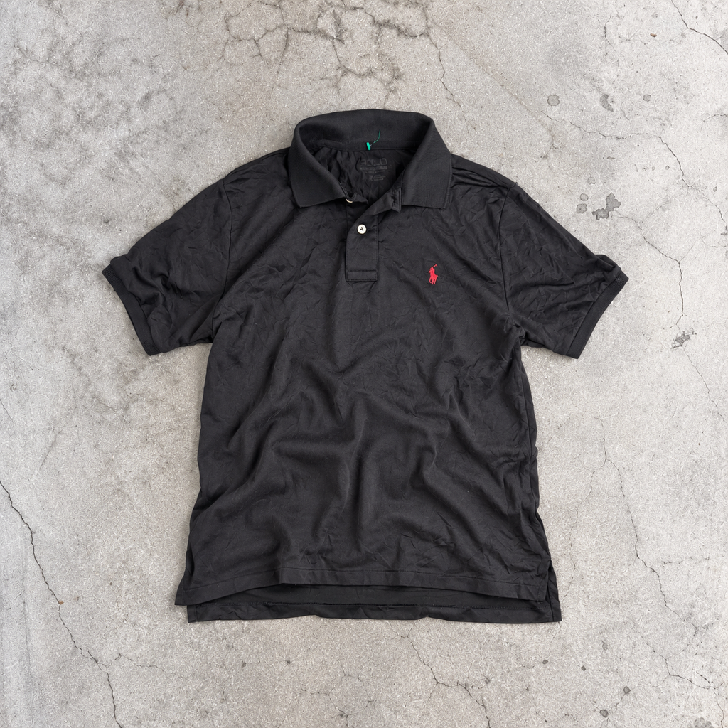 Polo Sport Polo Shirt Men's Small Black Small Pony Stretchy Fabric Golf Core