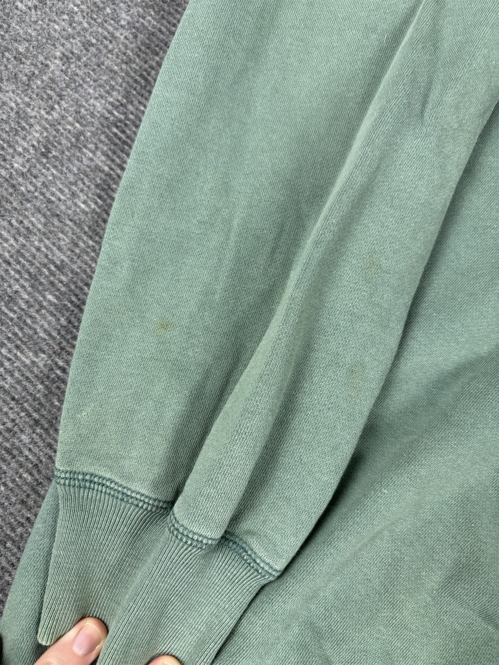 Vintage 90's Ralph Lauren Jumper Men's XL Green Faded Yellow Small Pony Boxy Crew Neck