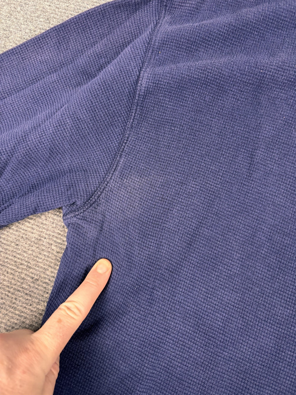 Ralph Lauren T-shirt Men's XL Navy Blue Small White Pony Long Sleeve Knit Crew Neck