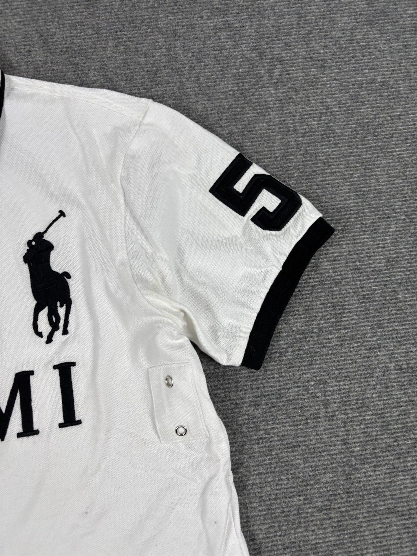 Ralph Lauren Polo Men's M White Team Miami Large Pony Logo