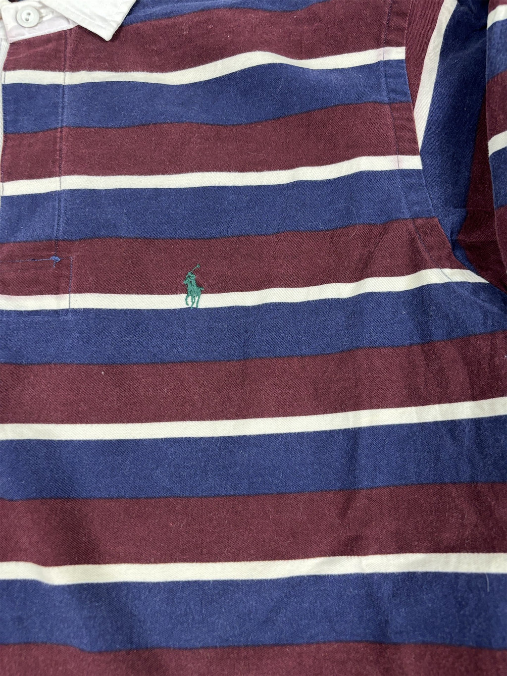 Vintage 90's Ralph Lauren Rugby Polo Men's XL Red Blue Striped Shirt Jersey Mix