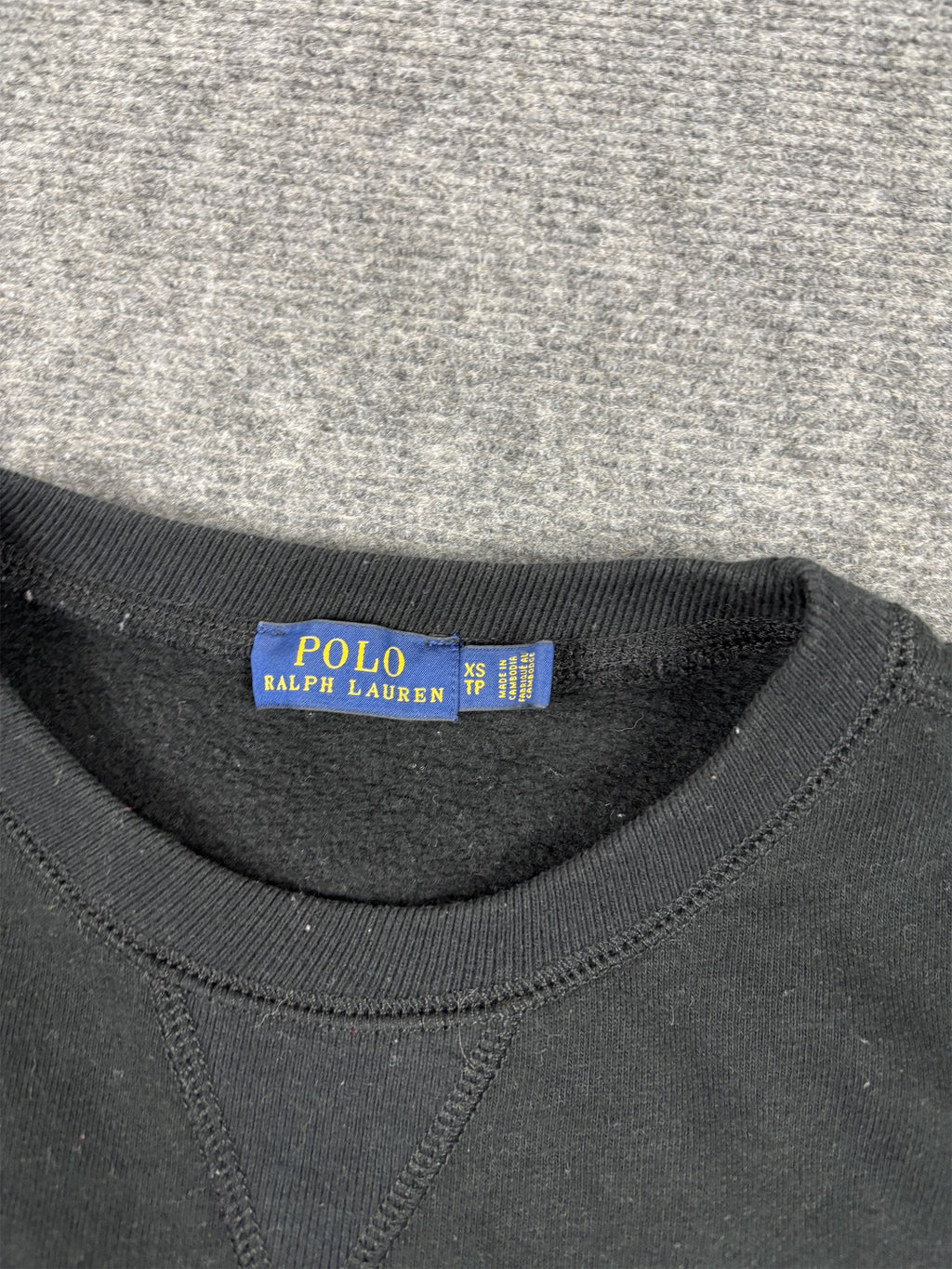 Ralph Lauren Jumper Women's XS Black White Small Pony Sweatshirt Crew Neck