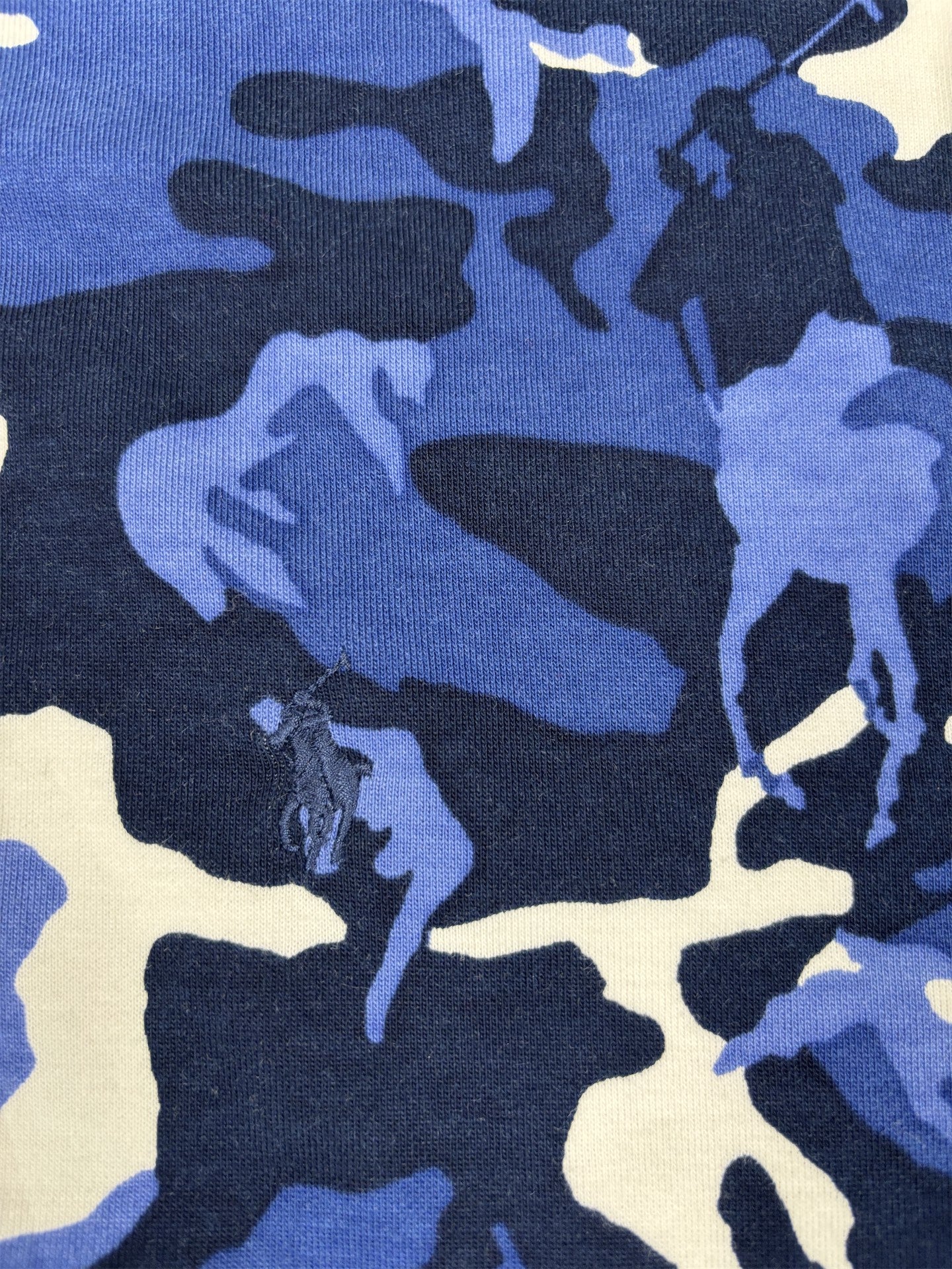 Ralph Lauren Jumper Men's XS Blue Pony Camo Sweatshirt Crew Neck