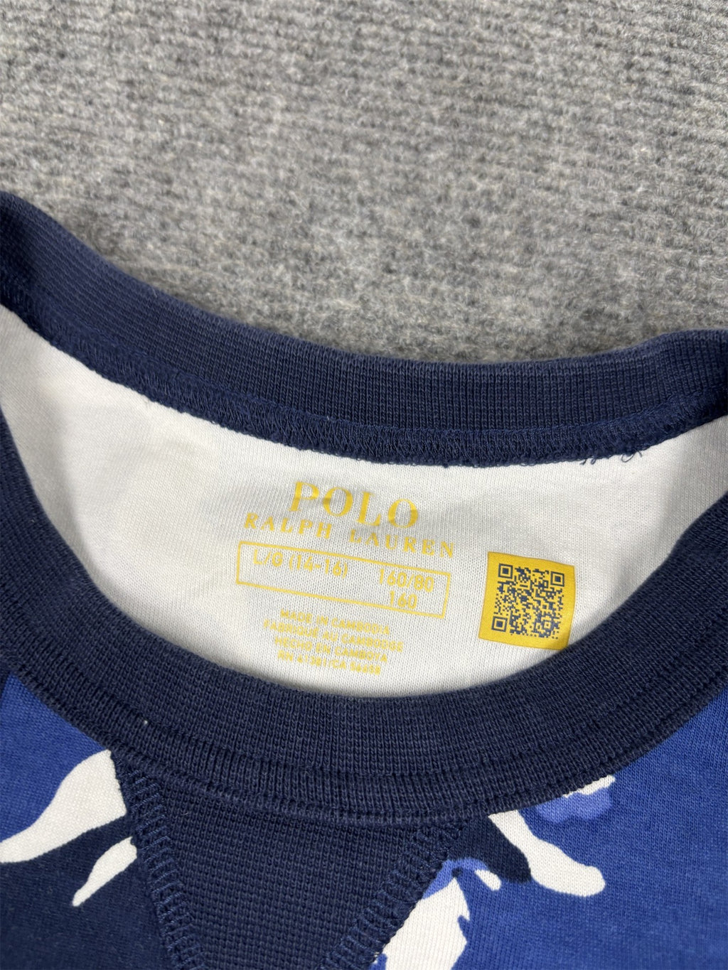 Ralph Lauren Jumper Men's XS Blue Pony Camo Sweatshirt Crew Neck