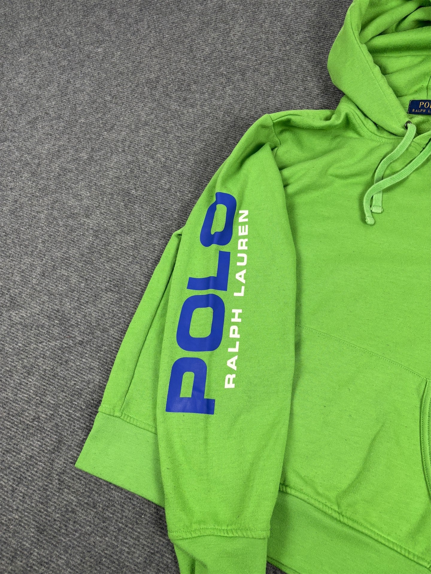Ralph Lauren Hoodie Men's S Green Spell Out Logo Small Pony Jumper