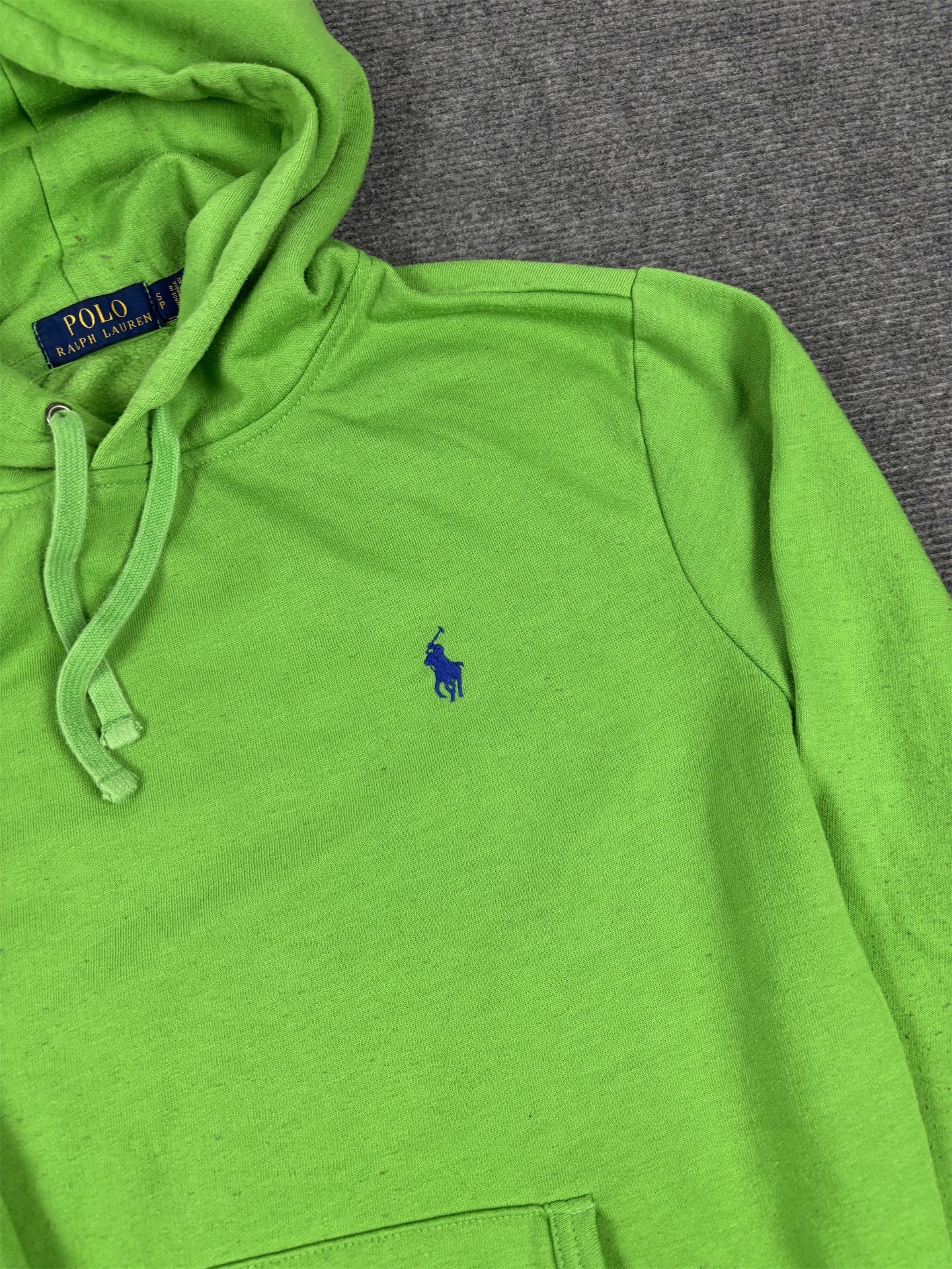 Ralph Lauren Hoodie Men's S Green Spell Out Logo Small Pony Jumper