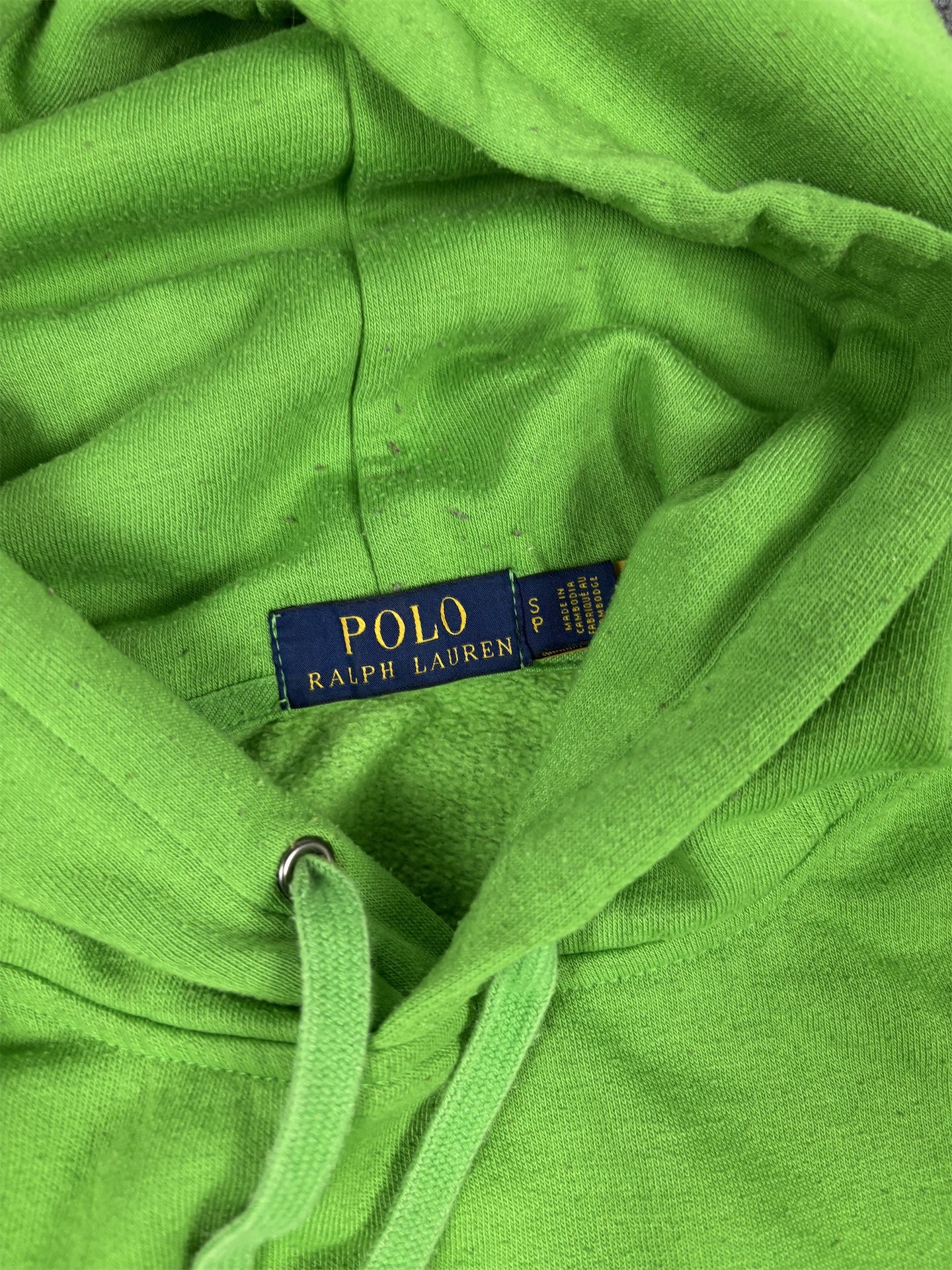 Ralph Lauren Hoodie Men's S Green Spell Out Logo Small Pony Jumper