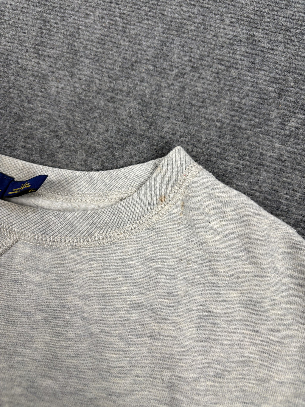 Men's  Ralph Lauren Jumper S Grey Blue Small Pony Sweatshirt Crew Neck