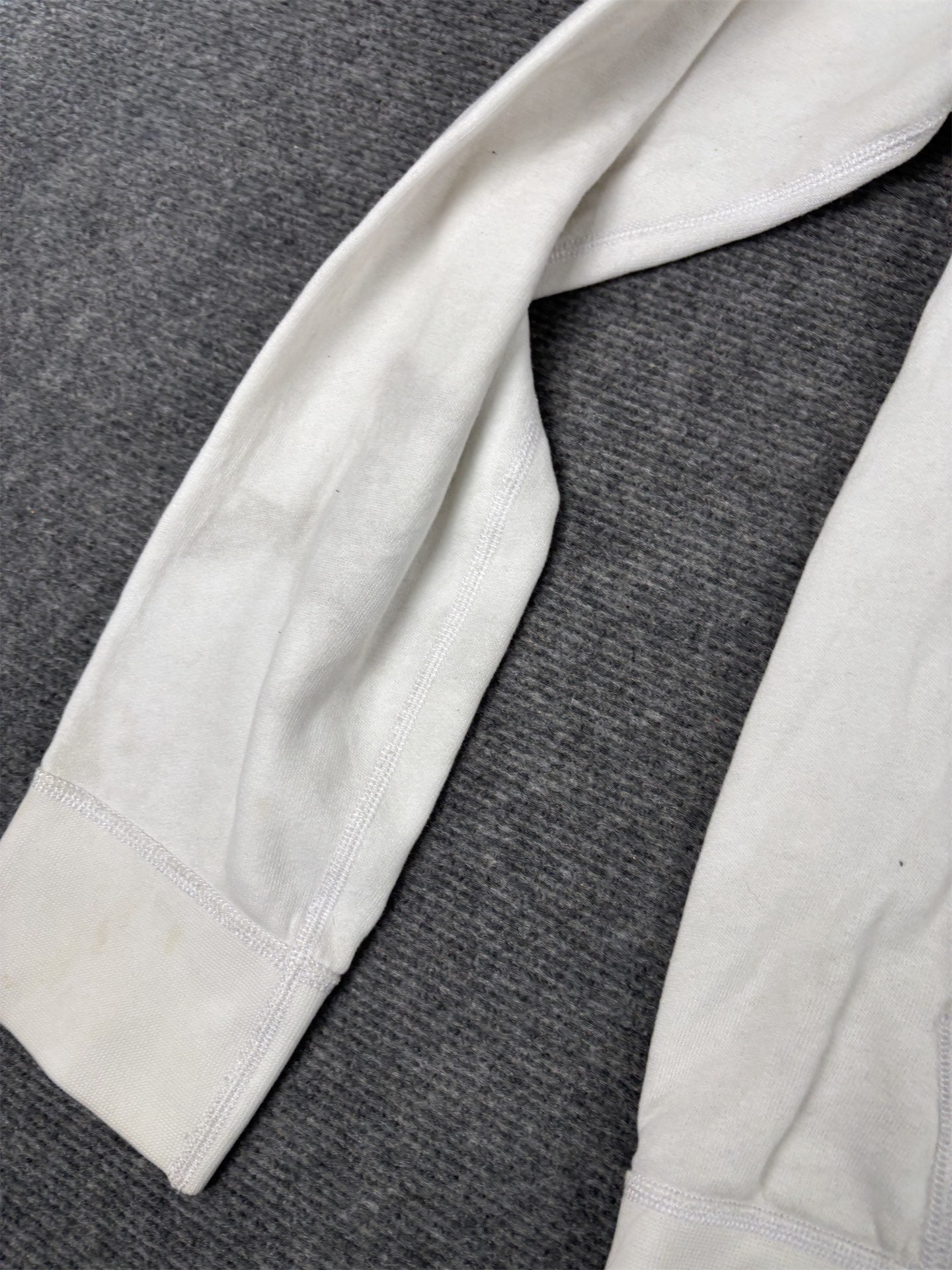Men's  Ralph Lauren Hoodie L White Navy Blue Small Pony Jumper