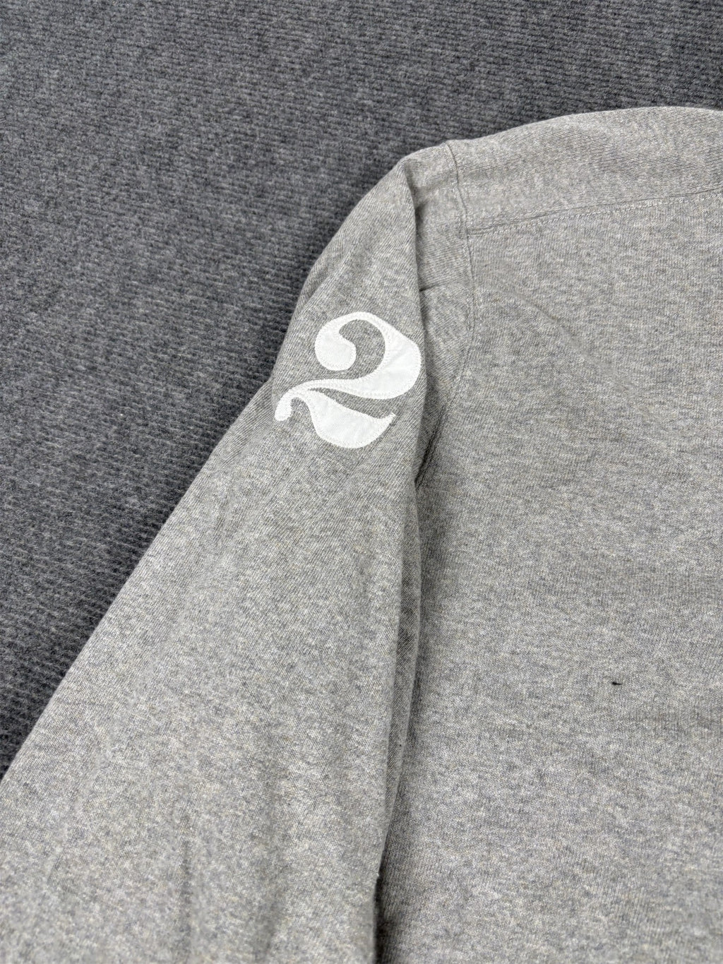 Vintage Men's 90's Ralph Lauren Rugby Polo XXL Grey White Large Pony Number Jersey Collared