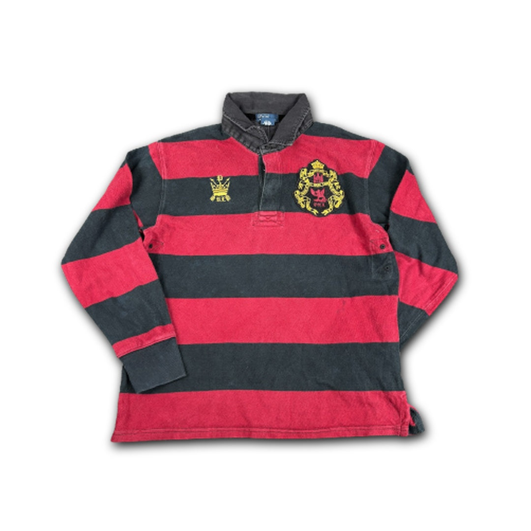 vintage polo ralph lauren striped rugby polo