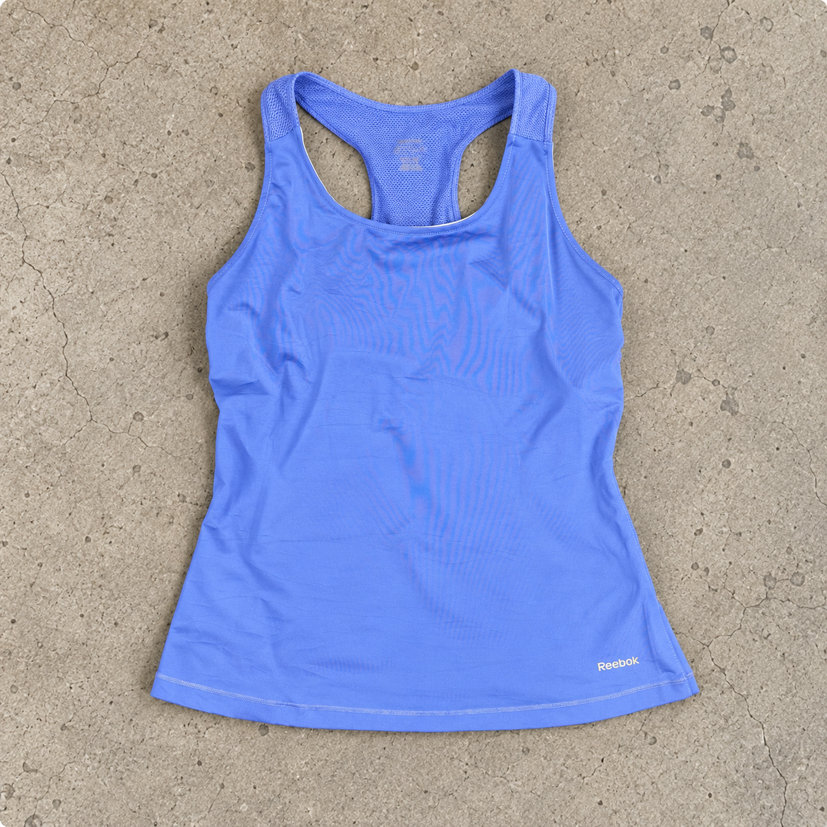 Reebok Racerback Top Women's XS Small Blue Petite Activewear Tank Top