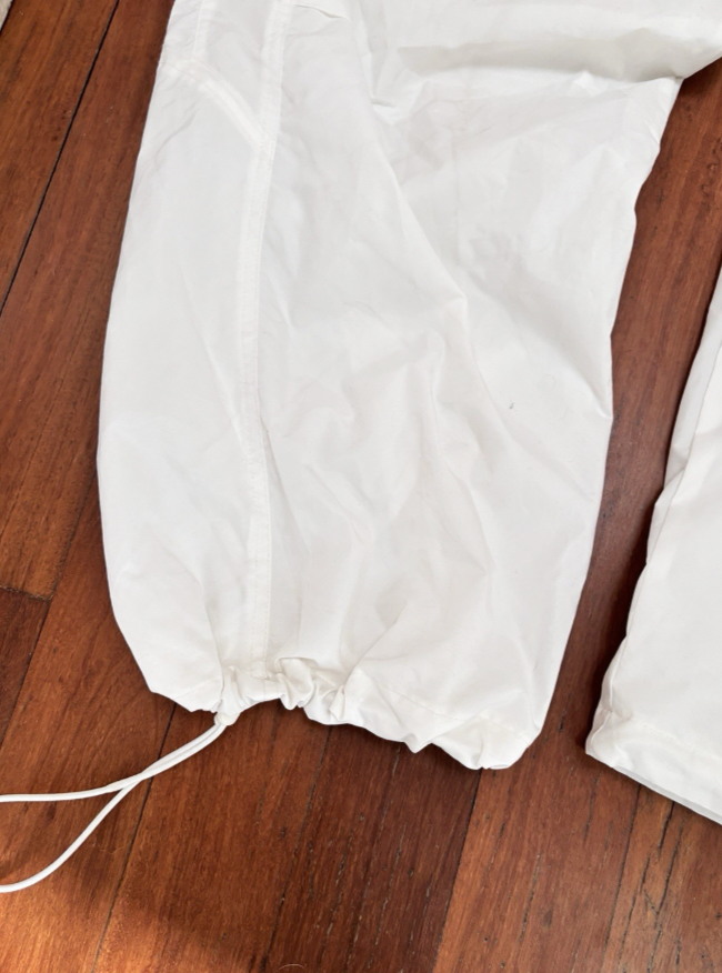 Vintage Y2K Nike Track Pants Size XL White Hex Logo Nylon Baggy Windbreakers