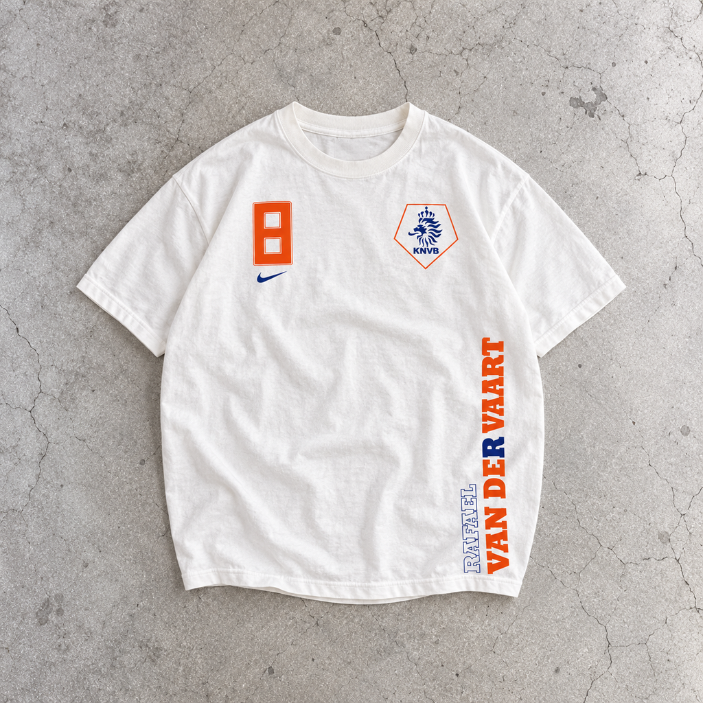 Vintage y2k Nike Football Van De Vaart T-shirt Men's Large Netherlands National Team