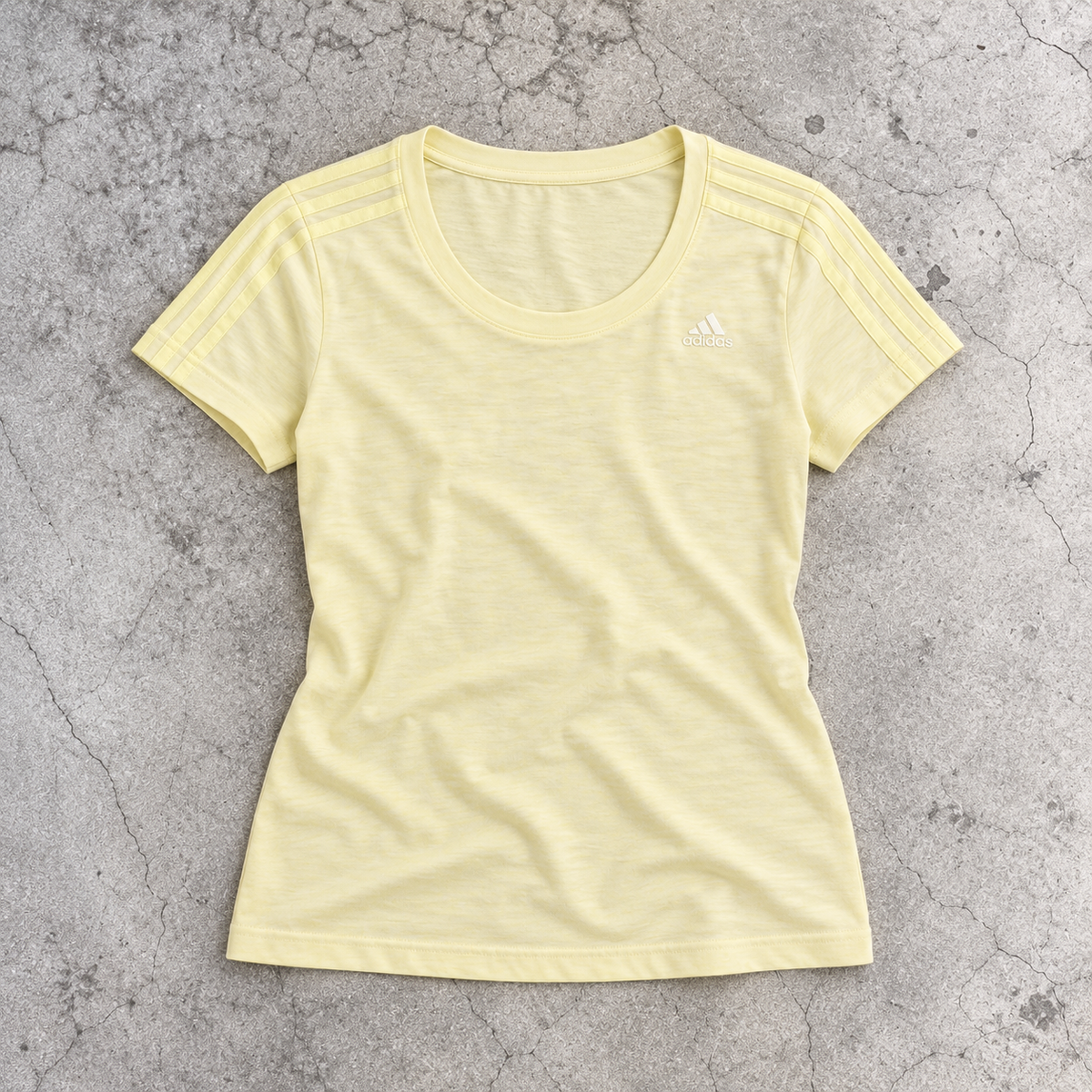 Adidas Climalite Top Women's XS Straw Yellow Cap Sleeve Activewear T-shirt