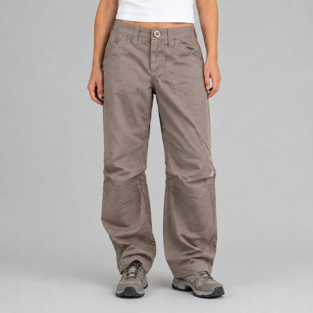 Vintage Y2K Nike ACG Pants Womens S Brown Double Knee Hiking Chinos