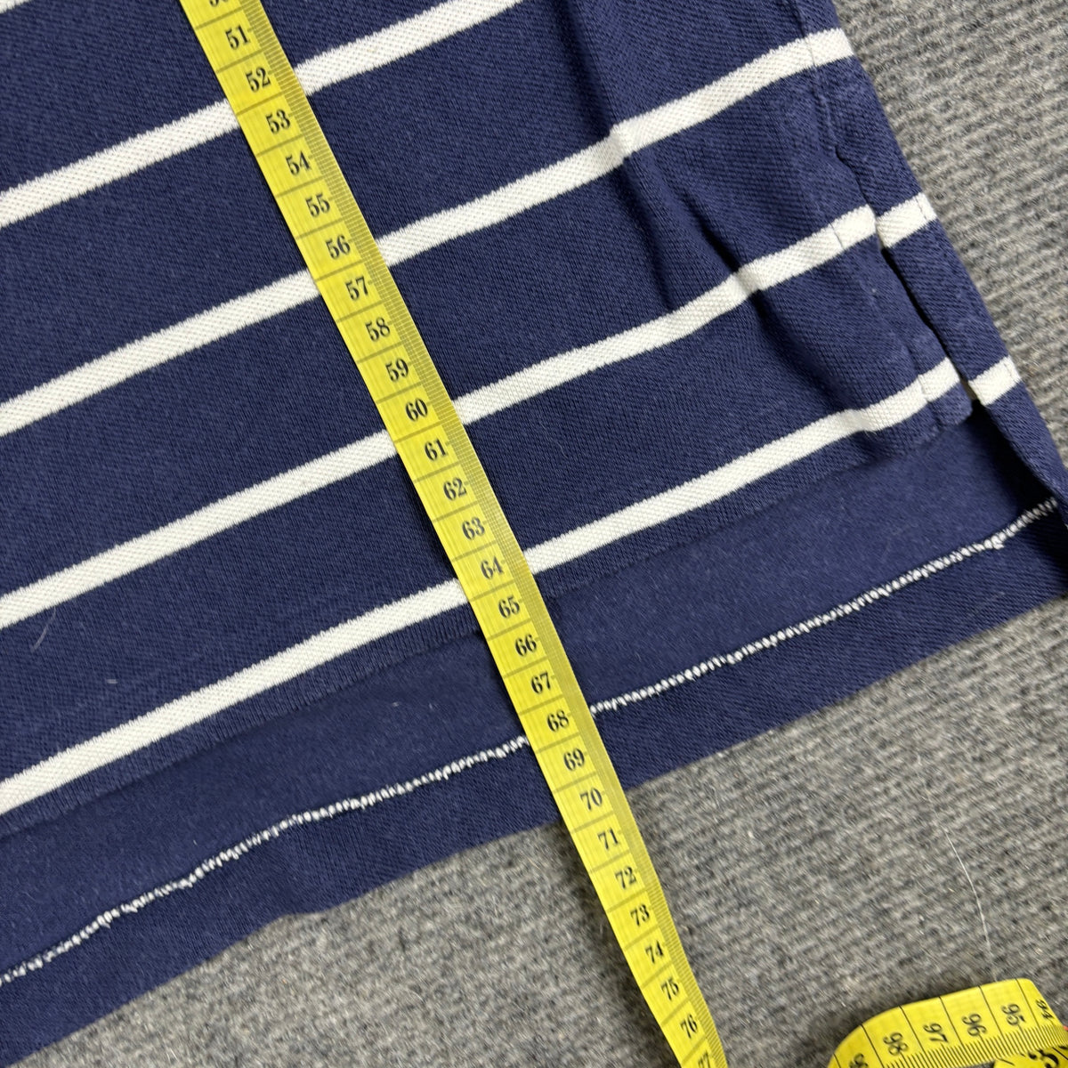 Polo Ralph Lauren Custom Fit Striped Pique Polo Navy White Green Pony photo 6