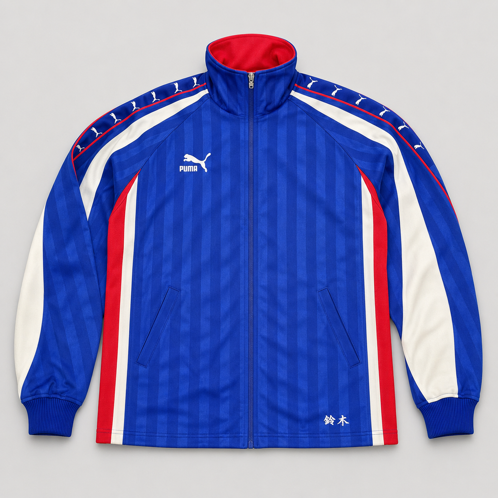 Vintage PUMA Jacket Men's Large Blue Red Japanese Release