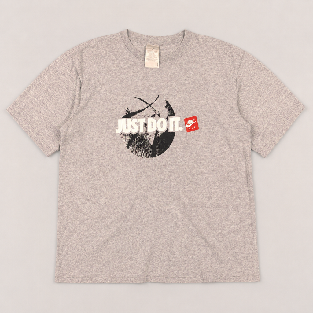 Vintage Y2K Nike Just Do It T-Shirt Men’s XL Grey Basketball Nike Air Crew Neck