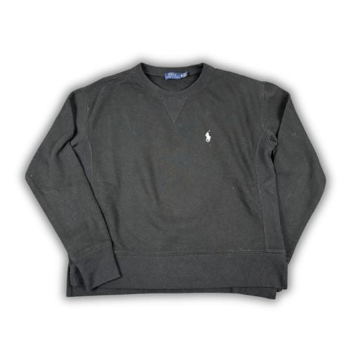 Ralph Lauren Jumper Women's XS Black White Small Pony Sweatshirt Crew Neck