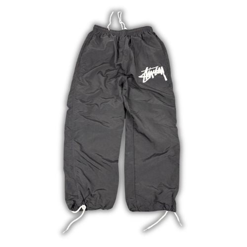 Nike x Stussy Track Pants Men's S Black White Off Black Spell Out Joggers