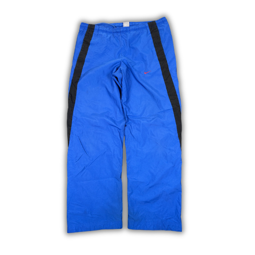 Vintage Y2K Nike Track Pants Men's M Blue Black Red Swoosh Baggy Joggers