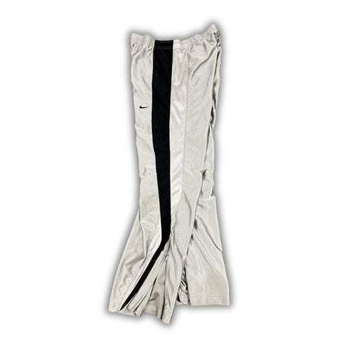 Vintage Y2K Nike Track Pants Men's M Grey Black Panel Satin Style Joggers
