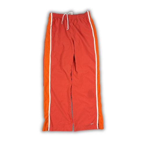 Vintage Y2K Nike Track Pants Women's M Red Yellow Piping Ankle Swoosh Rare