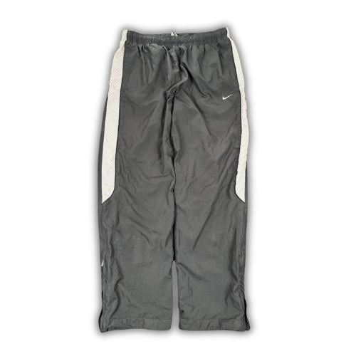 Nike Track Pants Men's L Grey White Panels Swoosh Baggy Joggers