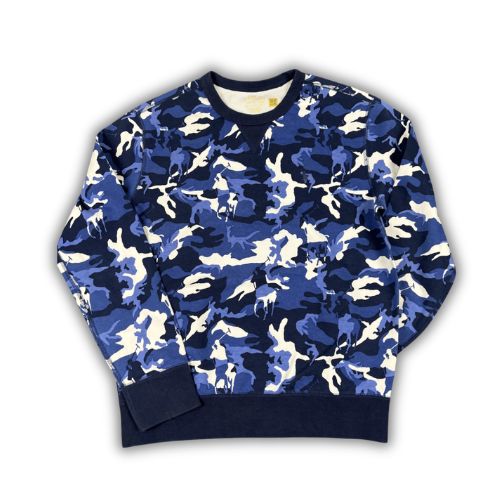 Ralph Lauren Jumper Men's XS Blue Pony Camo Sweatshirt Crew Neck